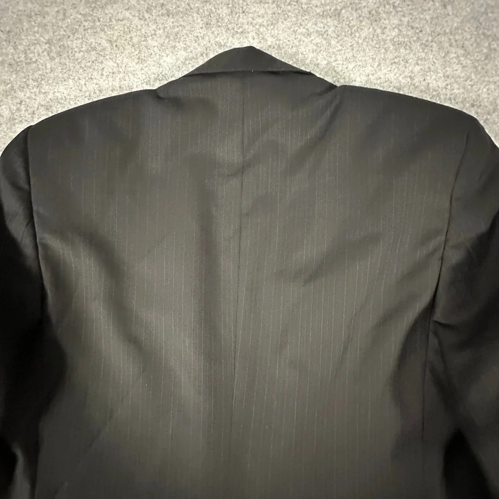 Ermenegildo Zegna Saks Fifth Avenue Blazer Mens 38 Black Wool Slim Fit